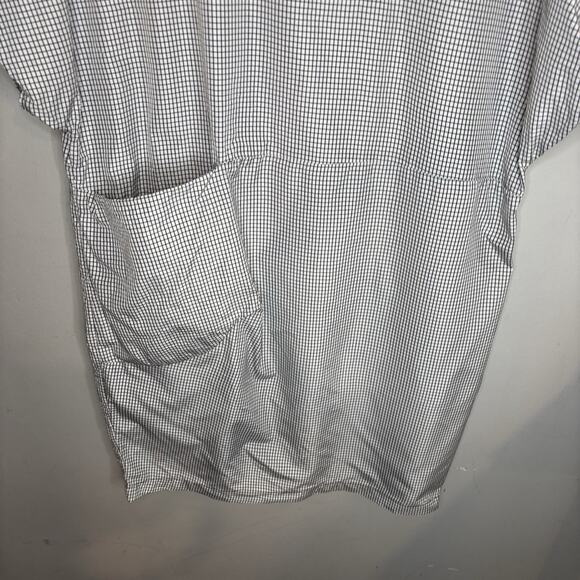 Chalet et Ceci Tunic Top Lrg Black White Grid Print Lagenlook Oversize Boxy - Picture 4 of 10